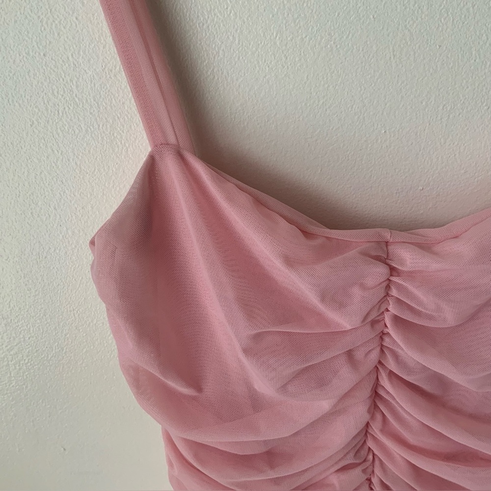 MARYSIA SWIM Ruched Mini Dress Powder Pink Large - Picture 8 of 14